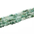 Tira de trozos de piedra de cristal de amazonita verde natural para accesorios de joyería DIY - Grava Natural Amazónica