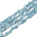 Stränge aus natürlichen hellblauen Kristallsteinperlen für die DIY-Schmuckherstellung - Mittel 5-8mm 80cm/Strang / Natürliche Aquamarin-Chips