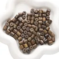 8x8mm donkerbruine houten tonkralen met natuurlijke nerf voor DIY-sieraden maken - Verpakking van 50 Stuks (8x8mm) / Wengé Kleur