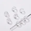 6mm clear transparent faceted acrylic beads for DIY jewelry making and craft beadwork - 300PCS/Pack / Clear