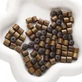 Natuurlijke houten tonkralen 8x8mm met nerf voor het maken van DIY-sieraden - Verpakking van 50 Stuks (8x8mm) / Zwart Rozenhout Kleur