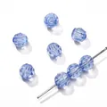 6mm faceted light blue acrylic beads for handmade DIY jewelry bracelets - 300PCS/Pack / Sapphire Blue