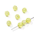 Bright 6mm yellow acrylic faceted crystal beads for DIY bracelet and necklace making - 300PCS/Pack / Yellow