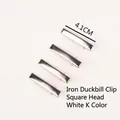 Vierkante ijzeren alligator haarclips voor DIY haaraccessoires in zilveren kleur - Vierkante Eendebek Clip / 20 Stuks/Verpakking (4.1cm) / Wit K Verguld