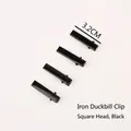Set van 3,2 cm zwarte metalen eendenbek haarspelden voor DIY handgemaakte sieraden - Vierkante Eendebek Clip / 20 Stuks/Verpakking (3.2cm) / Zwart