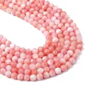 Perle rotonde in giada persiana sintetica rosa pesca per la creazione di gioielli DIY - Perline rotonde / 8mm (circa 50 pezzi/confezione) / Rosa
