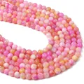 Perle tonde in giada persiana sintetica rosa e pesca per la creazione di gioielli - Perline rotonde / 8mm (circa 50 pezzi/confezione) / Rosa giallo