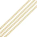 Durable gold-toned iron extension chain links for DIY jewelry making and necklace tail - 2.5mm 5 Meters / Gold