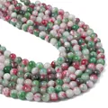 Perle colorate in giada persiana sintetica per collane e creazione gioielli fai-da-te - Perline rotonde / 8mm (circa 50 pezzi/confezione) / Ciano violaceo