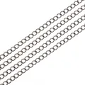 Dark gunmetal iron jewelry extension chains for DIY handmade necklace or bracelet - 2.5mm 5 Meters / Gunmetal
