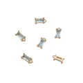 14K goldgefüllte rechteckige blaue Zirkon Anhänger für die DIY Schmuckherstellung - Einzelne Aufhängung / 4x8mm (2 Stück/Packung) / Seeblauer Zirkonia