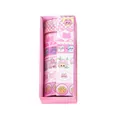 Coffret cadeau de ruban washi rose avec diverses illustrations de chats et animaux - 5 Rouleaux / Animaux Mignons-Rose