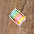 Premium set van 5 macaron kleur washi tapes voor creatieve DIY dagboek decoratie - Macaron Effen 2 / 5 Rollen