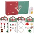 Weihnachts-DIY-Schmuckset mit bunten Perlen und Anhängern für handgefertigte Armbänder - Weihnachtsserie DIY Perlenmaterial Set In Einer Box