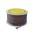 Bobina di cordino in nylon intrecciato blu e oro per la creazione di gioielli fai-da-te - 2,5mm, 11m/Rotolo / Blu Reale con Oro