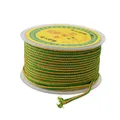 Cordino in nylon intrecciato verde e oro per creazione gioielli fai-da-te e artigianato - 2,5mm, 11m/Rotolo / Verde & Oro