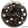 Donkerbruine houten ringvormige kralen voor DIY-sieraden maken in 17x7mm formaat - 5 Stuks/Verpakking (Gat ca. 11mm) / Houten Ring