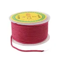 Cordino in nylon intrecciato magenta resistente per creazione di gioielli e nodi cinesi - 2,5mm, 11m/Rotolo / Rosa Lampone