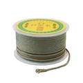 Cordino in nylon intrecciato verde acqua e oro su rocchetto per gioielli fai da te - 2,5mm, 11m/Rotolo / Bicolore Cachi Blu