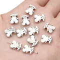 Perline distanziatrici a forma di orso in argento antico per gioielli fai da te - Orso