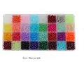 6mm colorful round glass beads in a 32-compartment storage box for DIY jewelry kits - 32 Grids / 6mm (1600 Pieces)