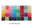 Professional 32-color 8mm glass bead kit for DIY jewelry making, 20 beads per slot - 32 Grids / 8mm (640 Pieces)