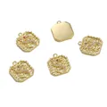 14k gold plated square pendant with intricate dragon pattern for DIY jewelry making - #03 Style Dragon Pendant (1 Piece Pack)