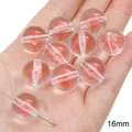 Perles en acrylique rose transparent de 16mm pour la création de bijoux et artisanat - Perles rondes / 10 Pièces/Paquet (16mm) / Rose