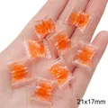 Perles de cœur en acrylique orange pour la création de bijoux 21x17mm - Perle Bonbon Cœur de Sucre / 10 Pièces/Paquet (21x17mm) / Orange