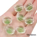 Perles en acrylique en forme de tête de chat, vert transparent, taille 18x16mm, DIY - Perle Tête de Chat / Lot de 10 (18x16mm) / Vert