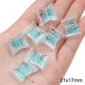 Perles en acrylique bleu clair en forme de bonbon pour bijoux DIY, taille 21x17mm - Perle Bonbon / Lot de 10 (21x17mm) / Bleu
