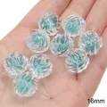 Perles de citrouille en acrylique à cœur bleu de 16 mm pour la fabrication de bijoux DIY - Perle de Nœud / 10 Pièces/Paquet (16mm) / Bleu