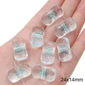 Perles en acrylique papillon bleu clair 24x14mm pour la fabrication de bijoux DIY - Perle de Savon / Lot de 10 (24x14mm) / Bleu