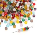 Mixed multi-color 2x4mm flat round glass spacer beads for hand-made DIY jewelry - 50 Pieces Set / Random Mixed Colors