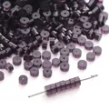 High-quality 2x4mm translucent purple glass disc beads for DIY jewelry making and crafts - Purple