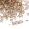 Premium 2x4mm natural clear glass rondelle spacer beads for DIY jewelry making crafts - Light Coffee