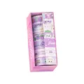 Coffret de rubans washi violets avec motifs de chats mignons pour décoration de journal - 5 Rouleaux / Animaux Mignons-Violet