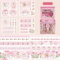 Pink rabbit theme washi tape and sticker set gift box for DIY journaling crafts kit - Pink Series (XM-JD3176B) / Pink Rabbit