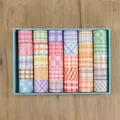 Sixty rolls decorative washi tape set with assorted plaid patterns in a blue gift box - Grid Set (Blue Box) / 30 Rolls/Pack