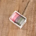 Set van 5 washi-tapes in ingetogen Morandi-kleuren voor DIY-journaling in Koreaanse stijl - Morandi Basis 4 / 5 Rollen