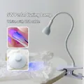 5W portable LED nail lamp with foot switch and flexible gooseneck clamp design - Foot Pedal Switch Style (White) / White