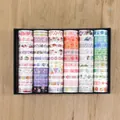 60-roll colorful cartoon washi tape set in a black gift box for journaling and DIY crafts - Cartoon Washi (Black Box)