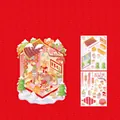 New Year theme 3D DIY scene sticker set with cute animal characters for journaling - Good Fortune Theme / 2 Sheets Stickers + 1 Tweezers