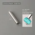 Professional silver cylindrical magnet tool for cat-eye gel nail art, size 5mm x 25mm. - Small (5x25mm) / Silver