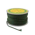 Bobina di cordino intrecciato in nylon verde e arancione per creazioni di gioielli fai-da-te - 2mm, 16m/Rotolo / Verde Scuro Fantasia