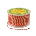 Cordino in nylon intrecciato tricolore su bobina per la creazione di gioielli fai da te - 2mm, 16m/Rotolo / Sole Rosso Fantasia