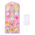 3D sparkly cute shaker resin stickers set featuring dessert and ice cream themes - 12Pcs/Card / Bobo Ice Cream