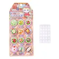 Set of 3D sparkly food-themed resin shaker charms including adhesive dots for DIY crafting - 12Pcs/Card / Hot Pot Time