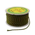 Cordino professionale in nylon intrecciato verde e giallo per gioielli fai da te - 2mm, 16m/Rotolo / Verde Militare Fantasia