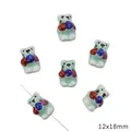 12x18mm colorful ceramic bear beads for DIY handmade jewelry crafts - Fruit Bear Style / 12x18mm (1.5mm Hole) / Teal